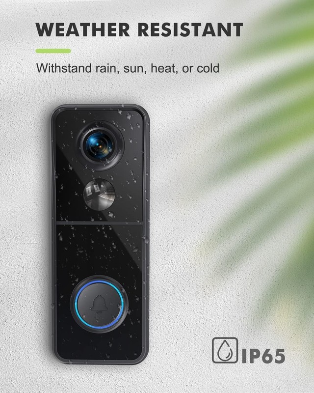 Doorbell Camera Wireless with Chime, Video Doorbell - No Subscription, Voice ... gallery