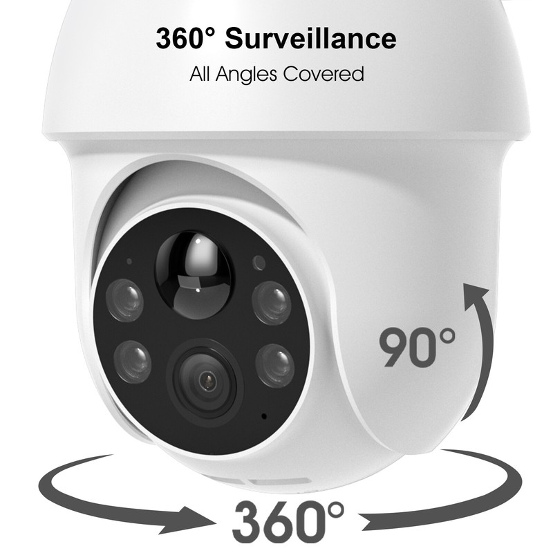 ANRAN 2Pack 4K WiFi Solar Wireless WiFi IP Security Camera Pan-Tilt Outdoor CCTV gallery