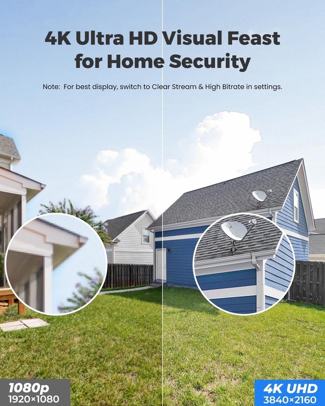 4K Wired Outdoor Security Camera System, IP PoE Dome, Night Vision, Human/Vehicl gallery