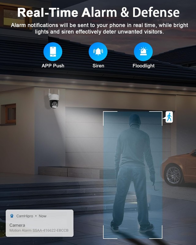 4K PTZ Security Camera Outdoor with Rapid 10X Hybrid Zoom, 355°Pan & 90° Tilt... gallery