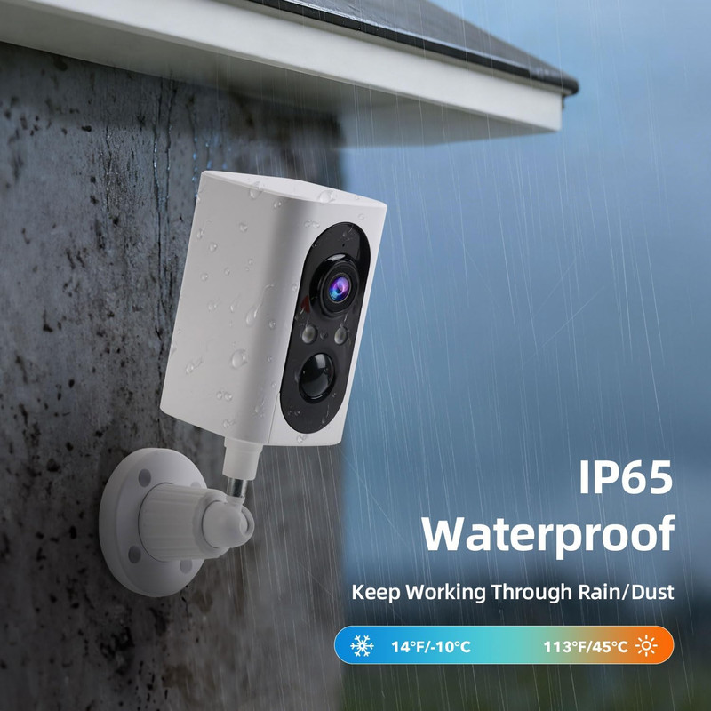 Security Cameras Wireless Outdoor 355° Pan Rotating 2K Color Night Vision Camera gallery