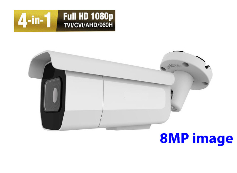 8MP AHD/CVI/TVI/CVBS 4 IN 1 Bullet Security Surveillance Camera
