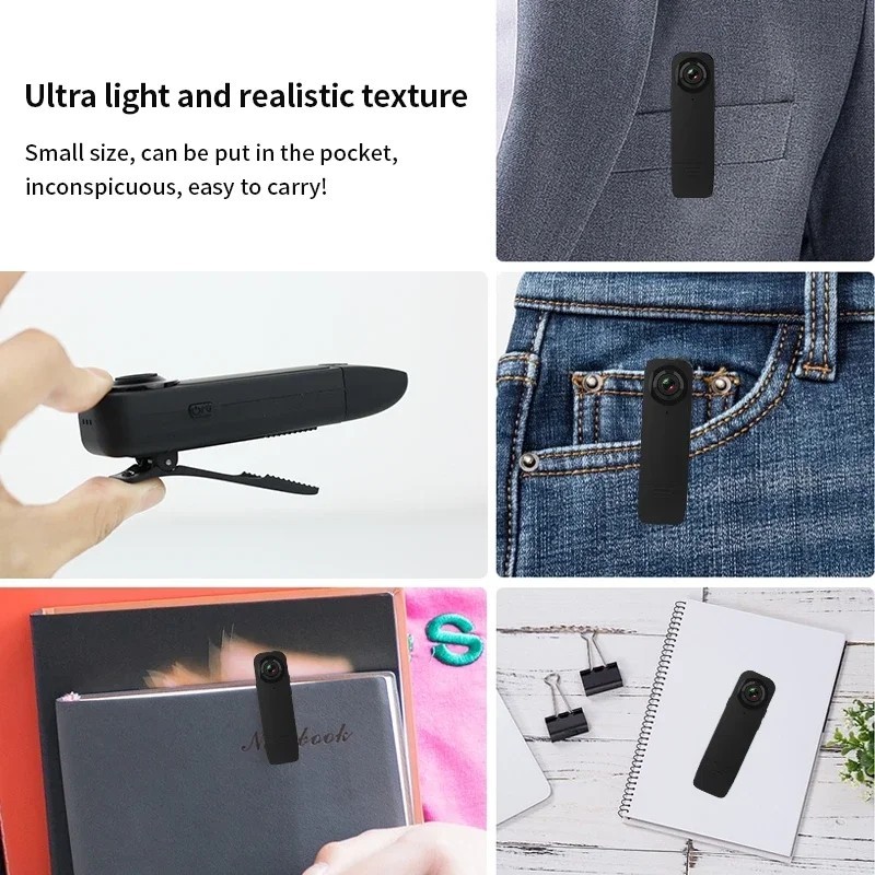 Mini Body Camera 1080P HD Wearable Camera Night Vision Motion Detection Security gallery