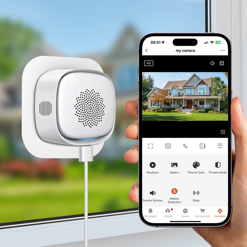 5G&2.4Ghz WIFI 4MP Window Camera Indoor for Home Security Easy&Quick Install 2K