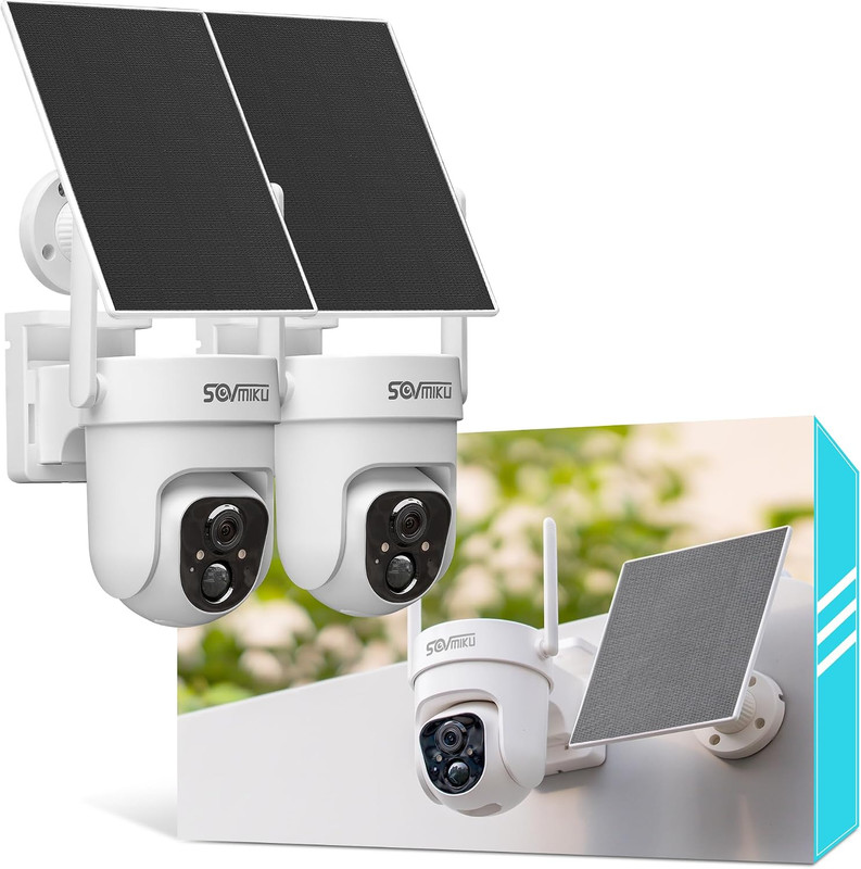 Vicohome 2CQ4 2K AI Solar Security Camera Wireless Outdoor,Battery Powered Cam,