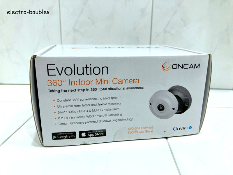 OnCam EVO-05-LID Evolution 360-Degree Indoor Mini Camera NEW