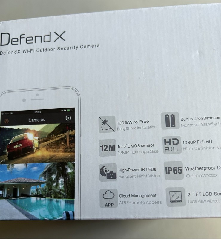 Defendx WiFi outdoor security camera gallery