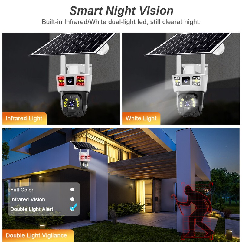 6K 12MP HD Solar Camera 4G SIM Card Wifi Outdoor IP Wireless Security CCTV Surve gallery