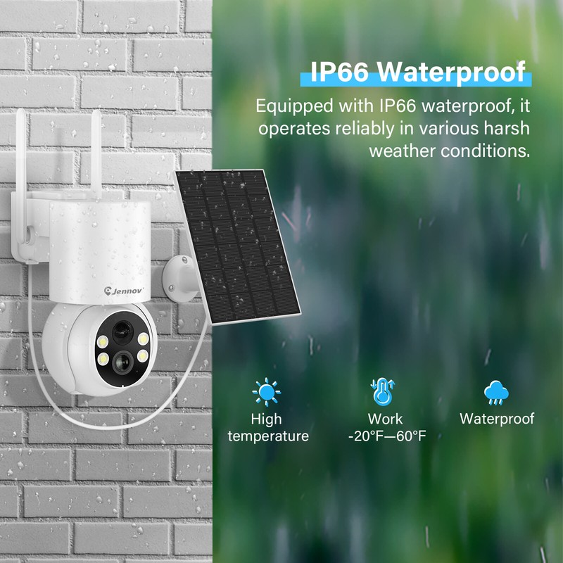 Solar Battery Powered Wifi Security Camera System Wireless Outdoor PTZ 360° Cams gallery