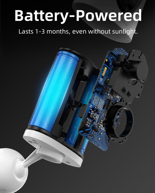 Wireless Solar Security Camera Outdoor, 2K Starlight Color Night Vision, PIR Mot gallery