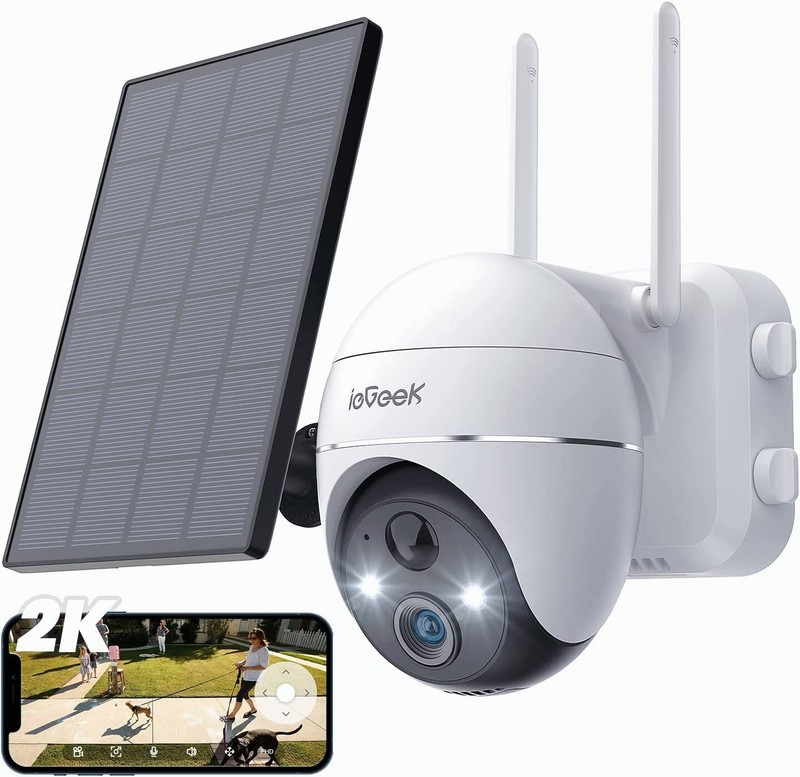 ieGeek Wireless Outdoor Solar Security Camera 360° PTZ Home WiFi Battery CCTV