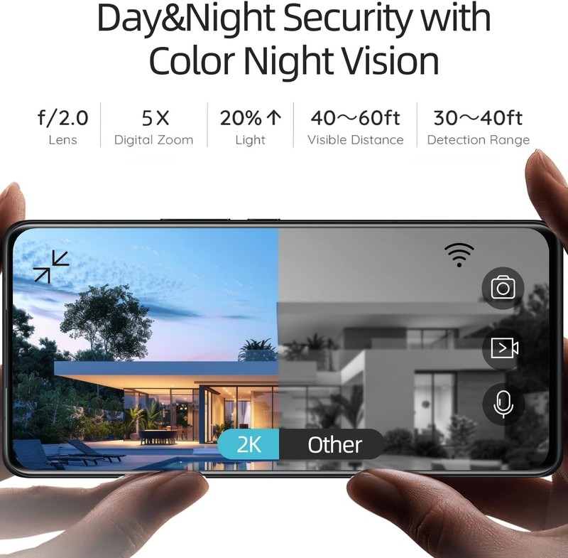 Rraycom 3Pack Security Cameras Wireless Outdoor, 5G/2.4GHz Battery Powered Ho... gallery
