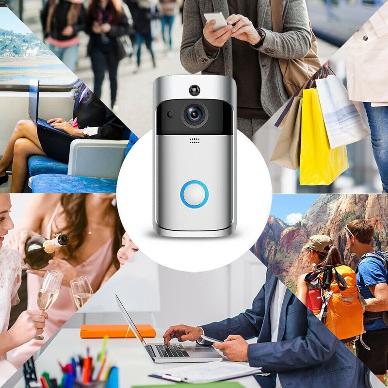 Wireless WiFi Video Doorbell Smart Phone Camera Door Bell Ring Security Intercom gallery