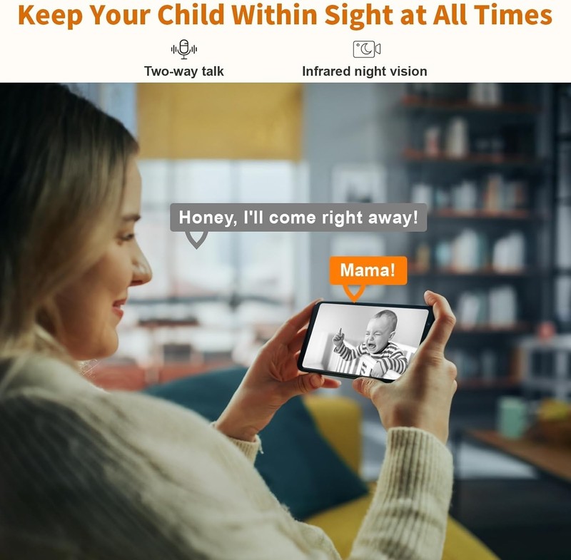 5G Indoor Camera for Home Security, 2K Security Camera, Pet/Baby/Dog Camera with gallery