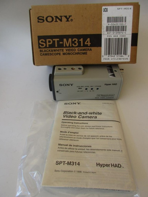 SONY SPT-M314 Black & White CCD Security Video Camera Body 24 vac NOS