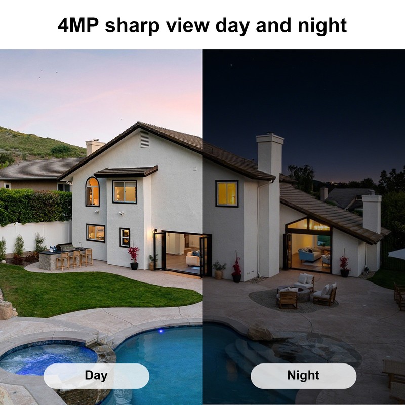 Solar Security Camera 4MP Wireless IP Outdoor Battery Smart Pan/Tilt 2 Way Audio gallery