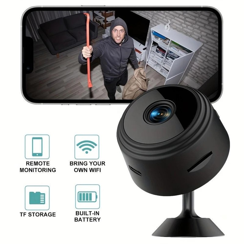 Tiny Smart Mini Camera Wireless Home Security Cam HD Remote Mobile Monitor Easy gallery