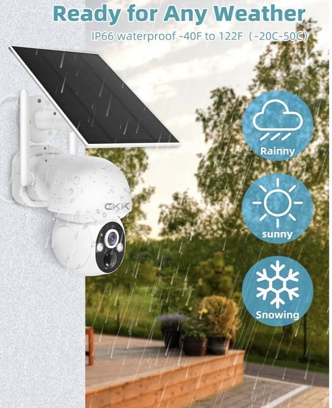 CKK Wireless Security Camera System: 4 Outdoor 5MP PTZ CamerasUSED LOOK NEW gallery
