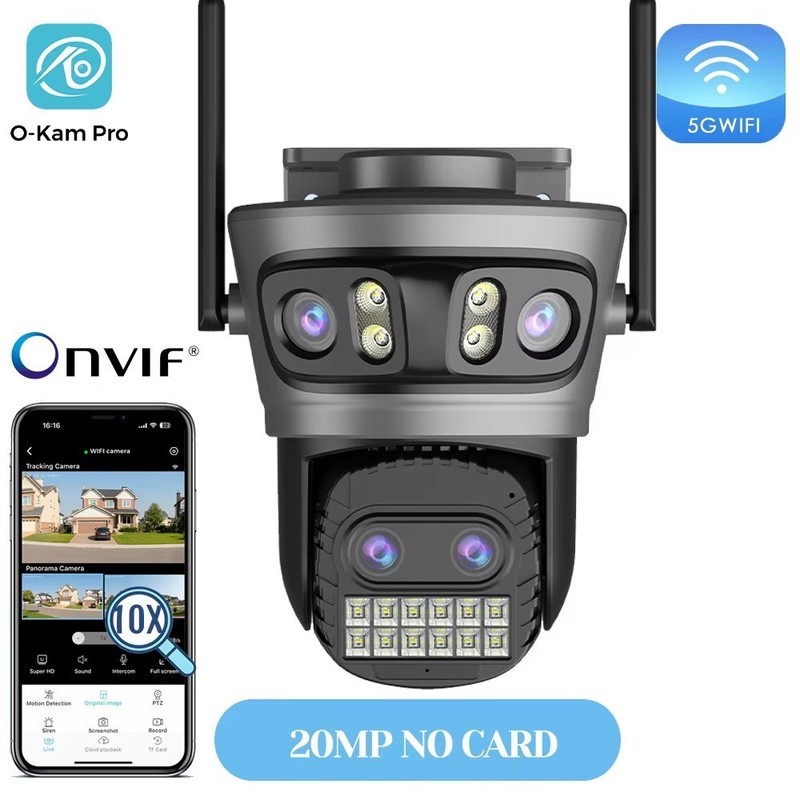 20MP Wifi Camera 360° View 10X Zoom AI Tracking Outdoor IP Security Camera gallery