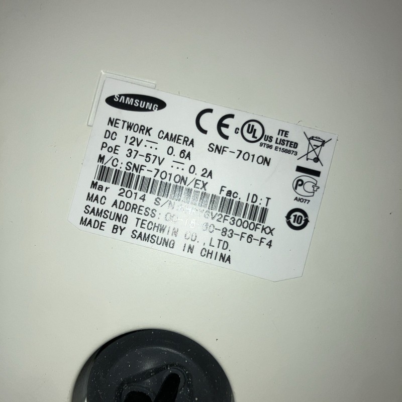 Samsung SNF-7010N/EX 360° Network Dome Camera PoE 9MP TESTED gallery