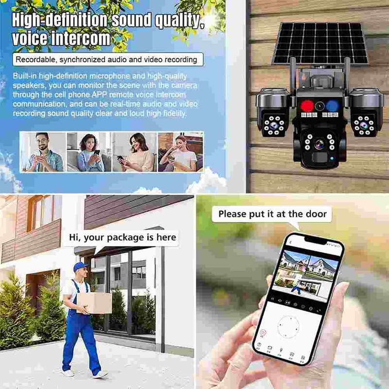 6MP Camara De Seguridad Inalambricas Para Exterior Con Vision Nocturna y Audio gallery