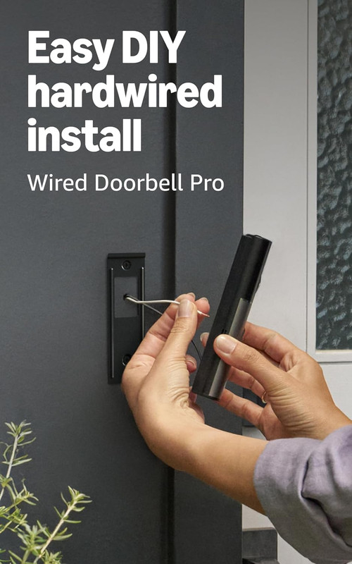 Wired Doorbell Pro (Newest Model), Deep Silver with Floodlight Cam Pro (Newest M gallery