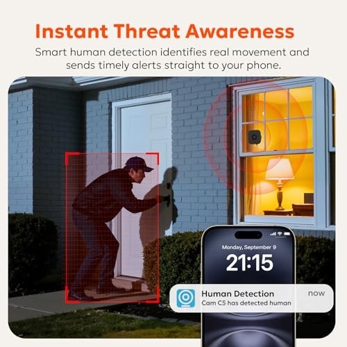 2K Indoor Security Camera with 5G WiFi, AI Night Vision, Motion Detection, Real- gallery