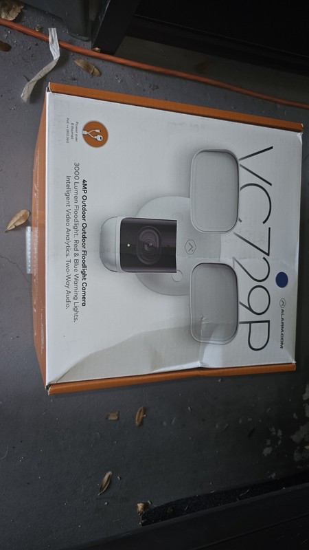 Alarm com Floodlight 4MP Camera with Video Analytics & 2-Way Audio-DC-#ADC-V729