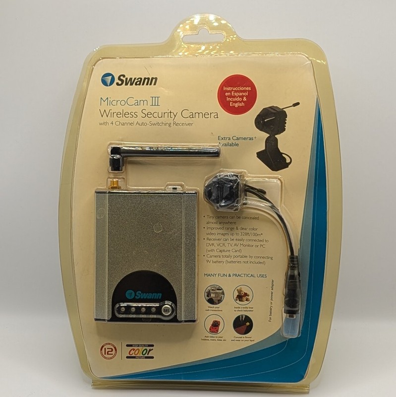 Swann MicroCam III Wireless Security Camera System Model SW-P-MC3 New