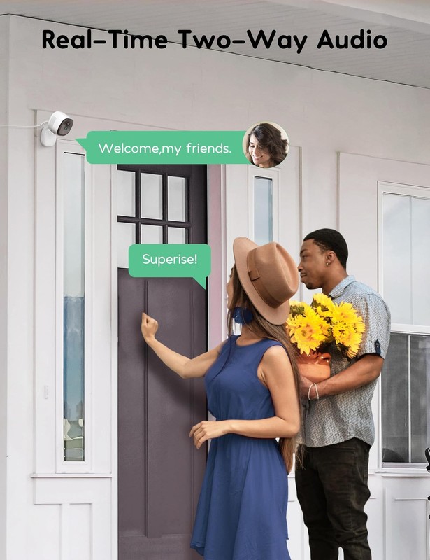 winees Security Cameras Outdoor, Wired 2K Wi-Fi Cameras for Home Security, 2.... gallery