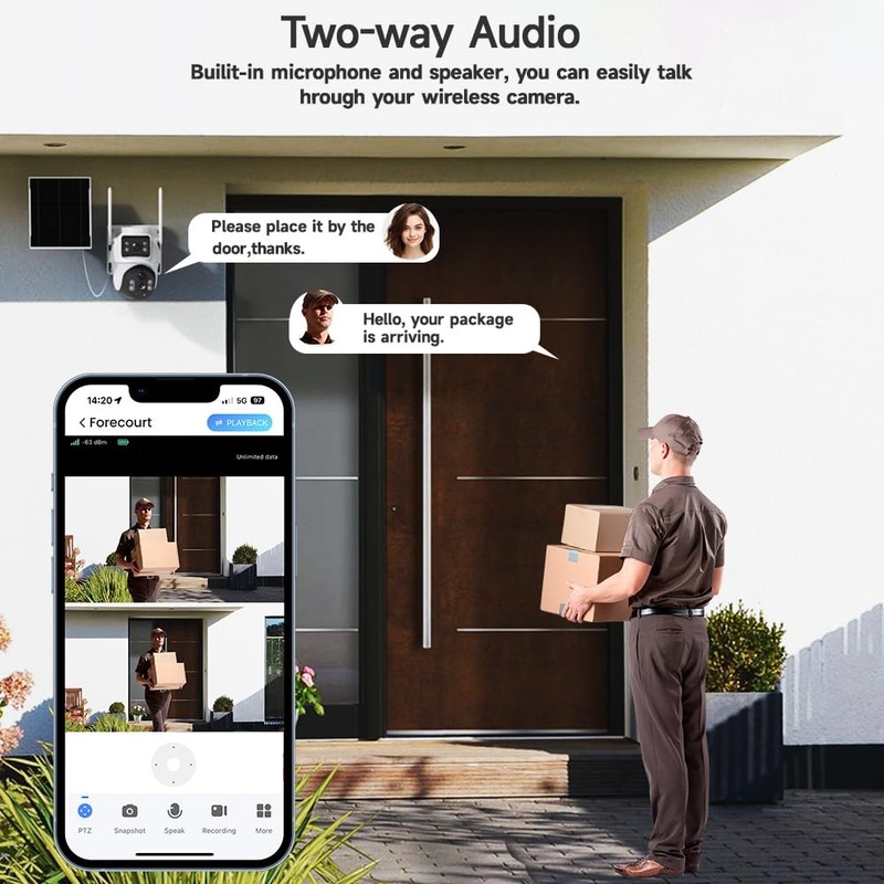 4K Outdoor Security Camera with 4G LTE, 8MP Security Camera Outdoor with 8000... gallery