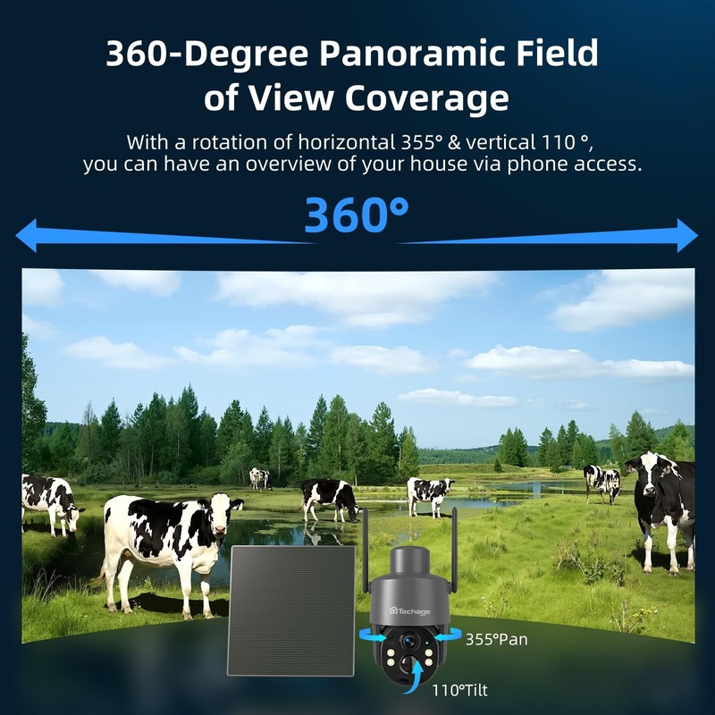 Camaras De Seguridad 2.5K 4G LTE Para Casa Exterior Inalambricas Con Panel Solar gallery
