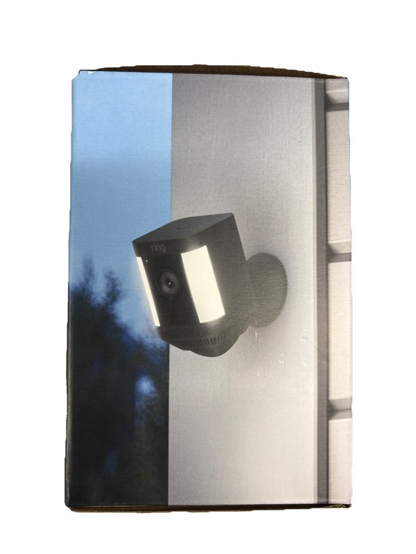 Ring Spotlight Cam Plus Outdoor Security Camera Battery Black -NEW SEALED gallery