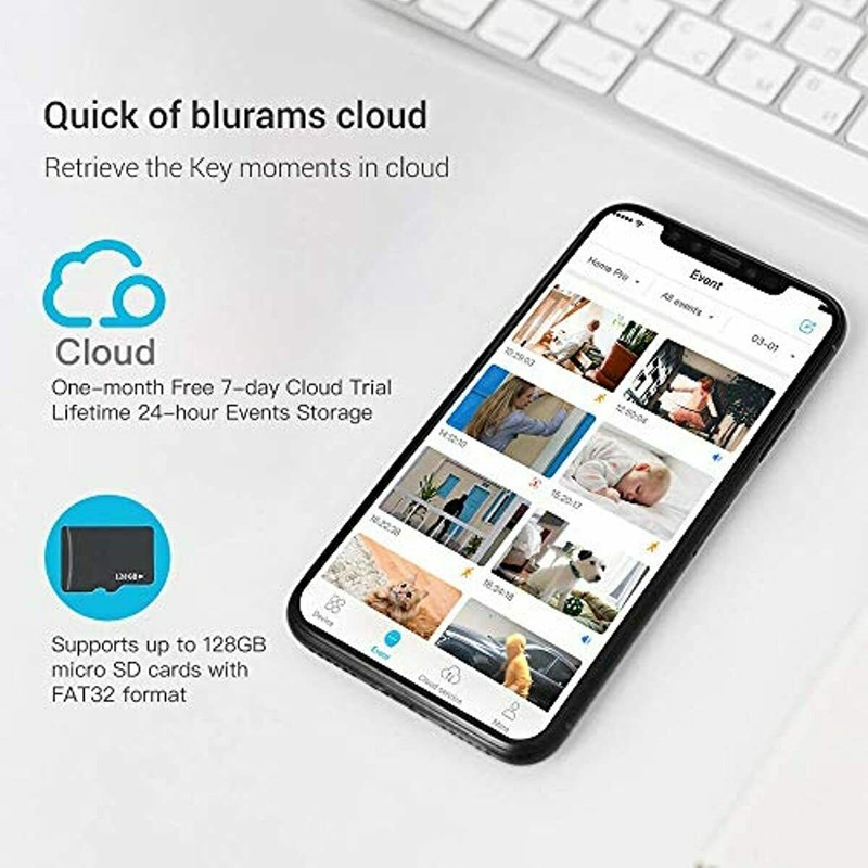 Security Camera 2K, blurams Baby Monitor Dog Camera 360-degree for Home Security gallery