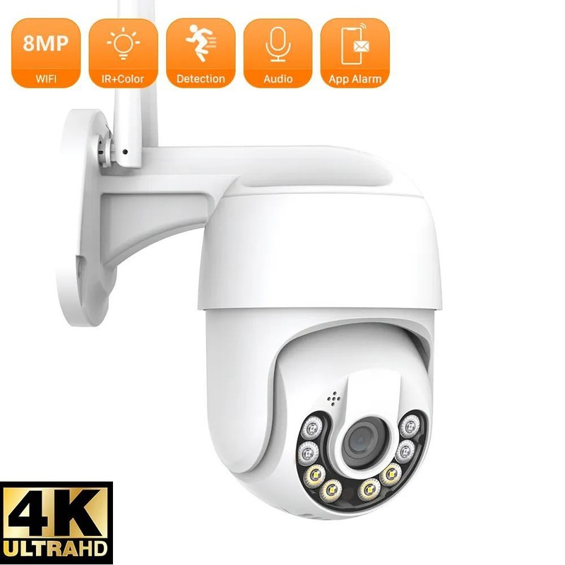 8MP Outdoor WiFi Wireless Camera Smart Home AI Tracking Security CCTV IP Camera