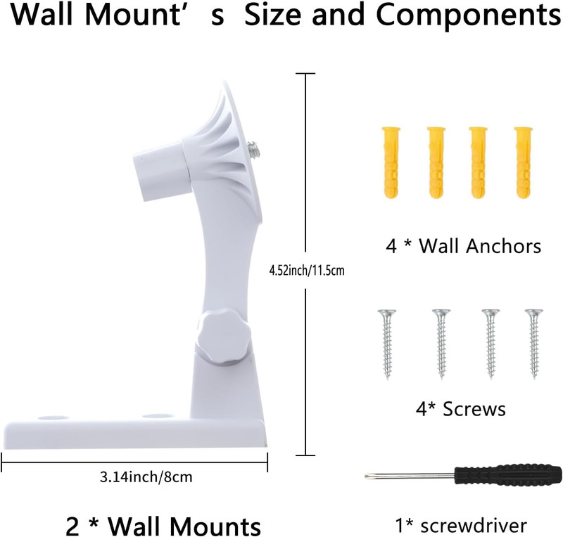 Camera Wall Mount Compatible with Wyze Battery Cam Pro, Wyze Cam Pan V3, Securit gallery