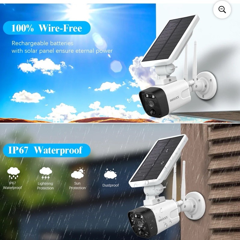 OOSSXX Wireless Solar SECURITY Cameras (6 Wireless Cameras) gallery