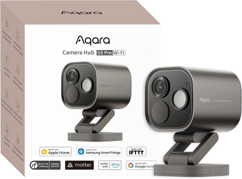*SEALED* Aqara 4MP Outdoor Security Camera Hub G5 Pro Wi-Fi True Color Gray