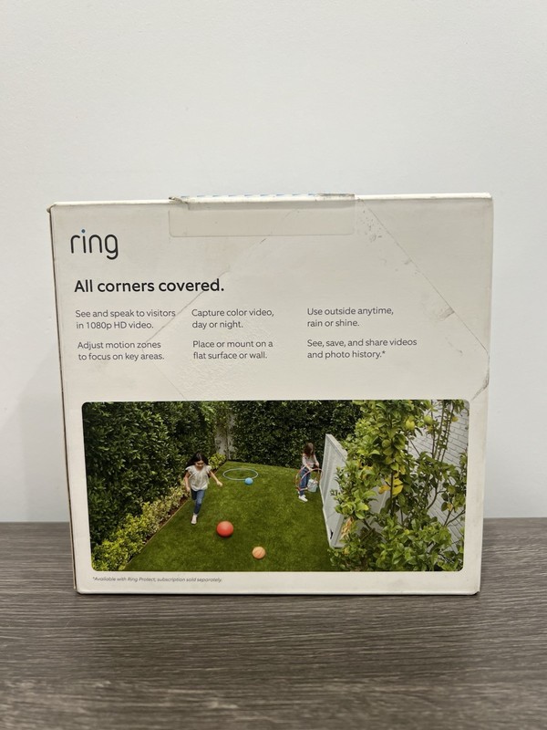 Ring Stick Up Cam Plug IN Indoor/Outdoor 1080p Wi-Fi Wired Security Camera White gallery