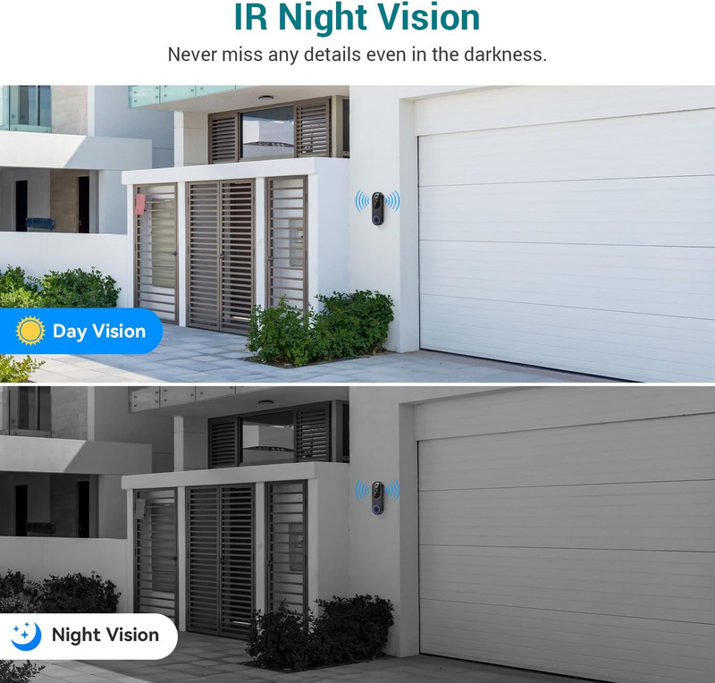 1080P Smart Video Doorbell Camera Wireless, Doorbell Receiver Included, Live Vie gallery
