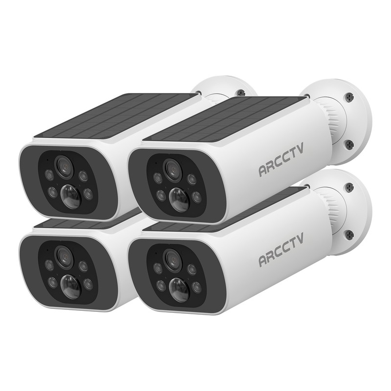 4MP Wireless Solar Security Camera Outdoor WiFi Battery Powered Home 2 Way Audio
