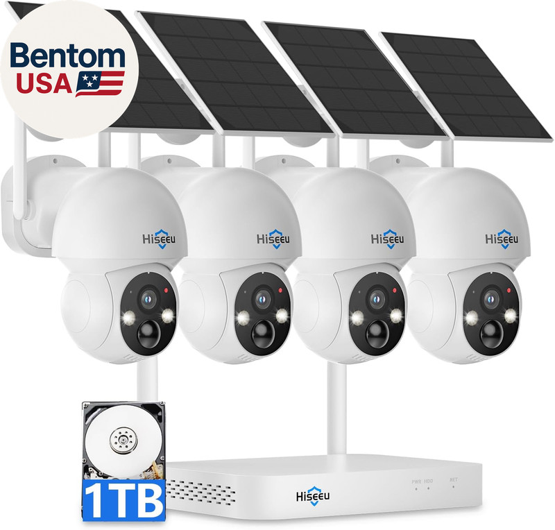 Solar Camera Wireless Outdoor, Home Security Camera System, 2.4G & 5G Wifi, Sola gallery