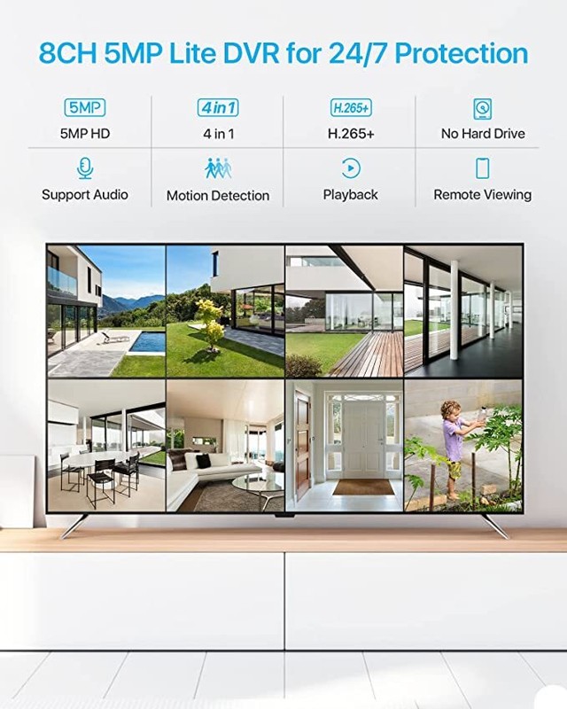 8 Security Camaras HD 1080p Video De Seguridad Para Casas Home 8Ch Vigilancia US gallery