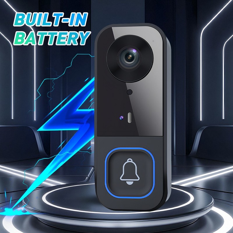 Wireless Video Camera Doorbell Monitor 2‑Way Talk Local Record for Home Security gallery