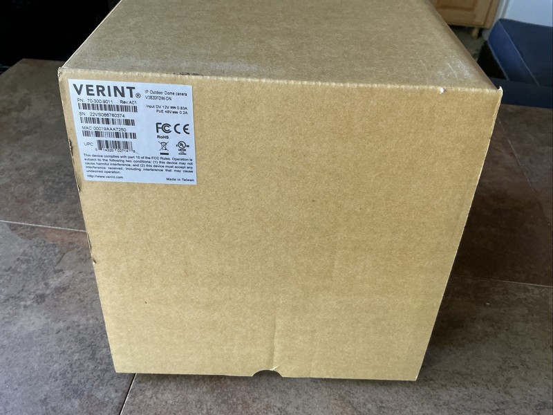 IP Dome Outdoor Camera POE Verint 70-300-9011