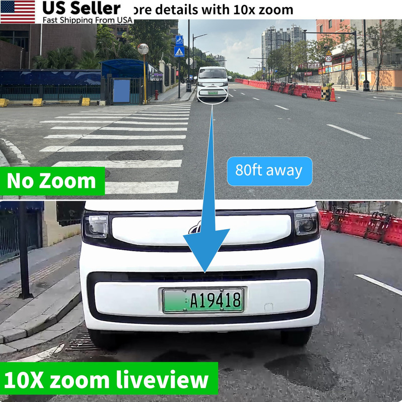 Triple-Lens Outdoor Security Camera Auto Zoom & Tracking,with 10X 1PACK gallery