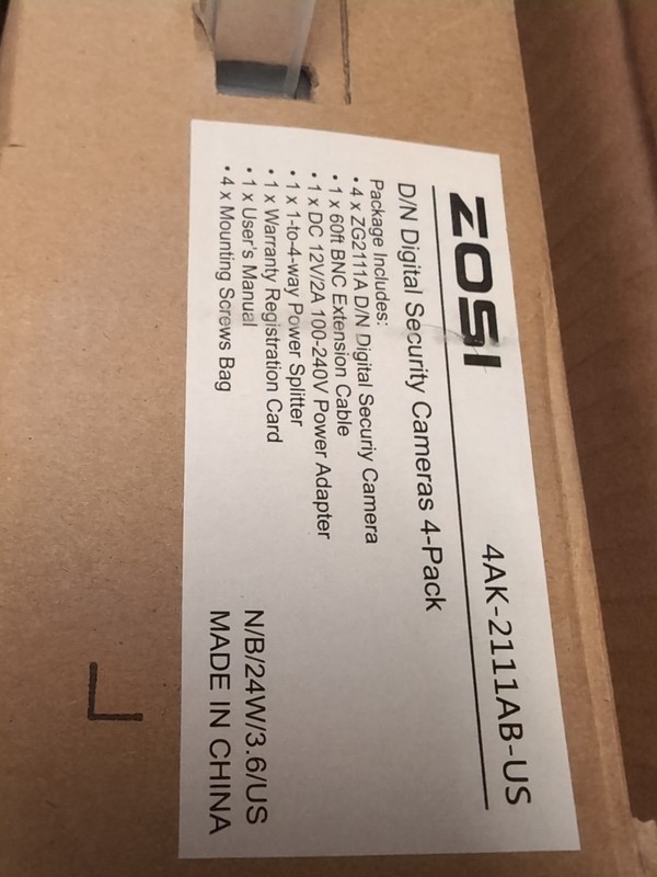 New Zosi D/N HD Digital Security Cameras & DVR Bundle 4 Pack gallery