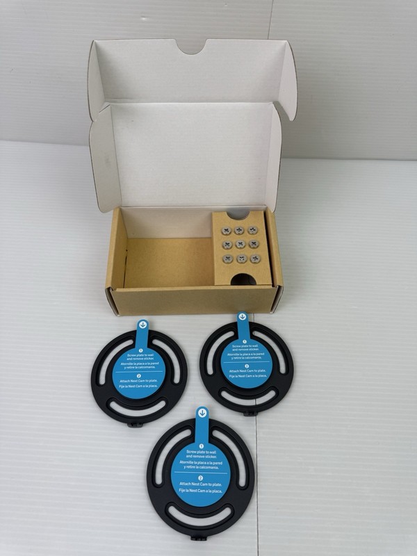 Genuine Google Nest Camera Wall Plates Lot Of 3 With Screws For Nest Indoor New