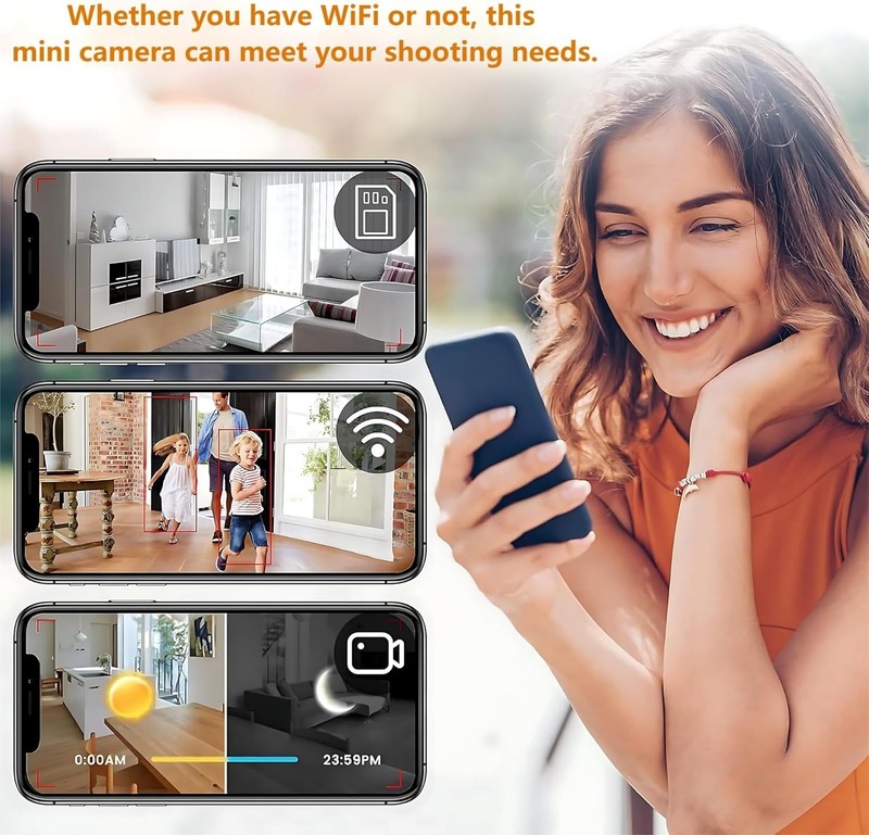 4K Wireless Wifi Security Camera Mini Home Indoor Outdoor Camera, Smart gallery
