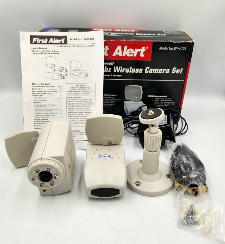 First Alert 2.4 Ghz Wireless Monitoring Camera System FAW 725
